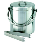 Stainless Steel Cocktail Ice Bucket with Tongs