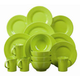 16 Piece Everyday Dining Set in Green