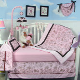 French Toile Baby 14 Piece Crib Nursery Bedding Set