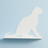 23" Cat Silhouette Gaze Cat Shelf