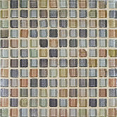 Fashion 1" x 1" Glass Mosaic in Mix Fashion Beige