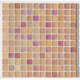 Metallica Satin 1" x 1" Glass Mosaic in Mix Arancio Metallica