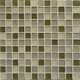 Crystal-C 1" x 1" Glass Mosaic in Forest Mix Frosted