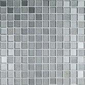 Crystal-A 1" x 1" Glass Mosaic in Trasparenze Argento