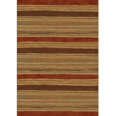 Galleria Beige Red Stripe Rug