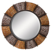 33" Round Metal Wall Mirror