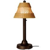 Java 30" Table Lamp with Antique Honey Shade in Bronze