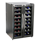 32 Bottle Dual Temperature Zone Wine Cooler