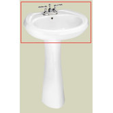 Stafford 8" Center Medium Pedestal Sink Basin