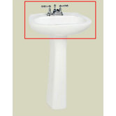 Marathon Grande 4" Center Pedestal Sink Basin