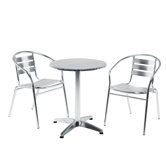 Plaza Round Table with Plaza Mesh Chair