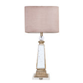 Shimmering Silver 1 Light Mulholland Obelisk Table Lamp