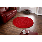 Spiral Red Tufted Rug