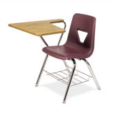 2000 Series 30" Laminate Particleboard Combo Chair Desk with Tablet Arm