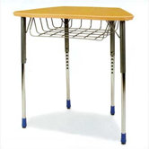Zuma Plastic Trapezoid Desk