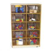 Storage Unit with 10 Clear Trays