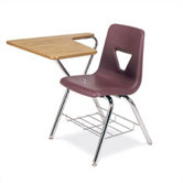 2000 Series 30" Plastic Combo Chair Desk with Tablet Arm
