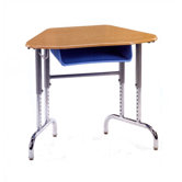 7900 Series Plastic Trapezoid Desk with Book Box