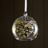 Snowdrift Dangling Glass Pinecone Ornament