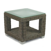 Palisades End Table Base with Tempered Glass Top