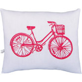 Bike Block Print Squillow Accent Pillow