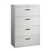 12" Receding Door Lateral File with Four Roll-Out Shelves