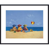 Three Ladies Sunning Metal Framed Art Print