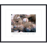 Great Balls of Fire Metal Framed Art Print