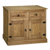 Sideboard "Windmill" aus Kiefer in Antik gebeizt mit 2 T&uuml;ren und 2 Schubladen