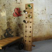 Industrial Living Wine Bottle Display Rack
