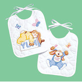 Sleepy Bunnies Bibs Counted Cross Stitch (Set of 2)