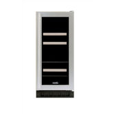 Luxury Dual-Zone 60-Can Beverage and 4-Bottle Wine Refrigerator in Stainless Steel