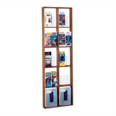 Ten Pocket Vertical Magazine Rack with Paper Stop and Pocket Divider Kit
