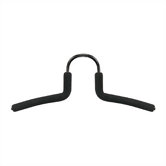 Metal Hanger with Black Rubber Coating Over a Black Metal Core