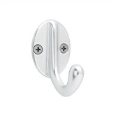 Aluminum Base Coat/Hat Hook 1.25" H with Aluminum Finish