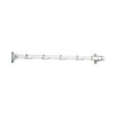 Aluminum Coat Rack with 5 Sliding Hooks