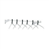 Aluminum Coat Rack with 6 Self Aligning Hangers