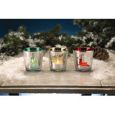 Christmas Glass Votive Holder (Set of 6)