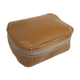Flat Leather Toiletry Bag