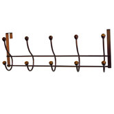 Five Hook Over the Door Hander with Orb