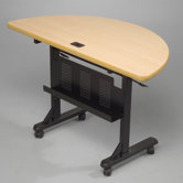 48" W Half-Round Flipper Table with Optional Seating