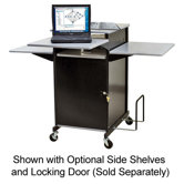 Presentation Cart, w/CPU Holder, 18"x30"x47-1/2", Gray/Black