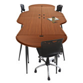 iFlex Modular Writing Desking Small Half Round Table