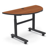 Adjustable Height Flipper 1/2 Round Training Table