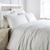 Luxury Bedding 300 Thread Count Sateen Stripe Duvet Set
