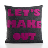 "Let's Make Out" Decorative Pillow