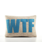 "WTF" Decorative Pillow