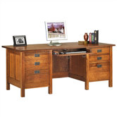 Craftsman Home Office 72" W Executive Modesty Desk