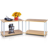 Turn 'n' Tube 2 Tier Shelves/End Table (Set of 2)