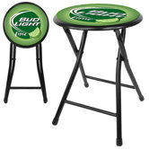 Bud Light Lime Cushioned Folding Stool in Black